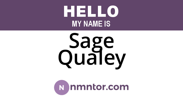 Sage Qualey