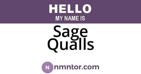 Sage Qualls