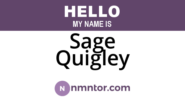 Sage Quigley