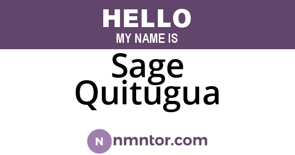 Sage Quitugua