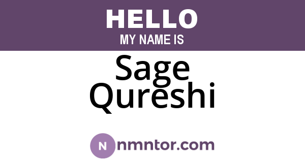Sage Qureshi