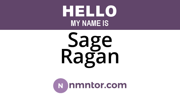 Sage Ragan