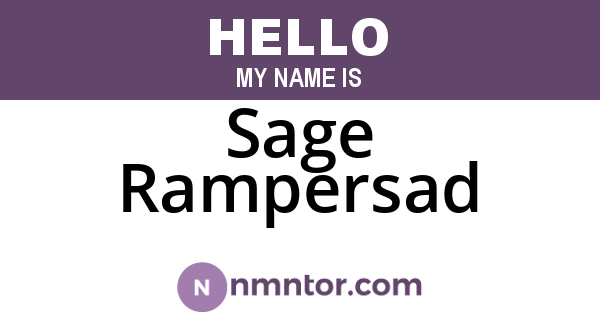 Sage Rampersad