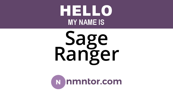 Sage Ranger