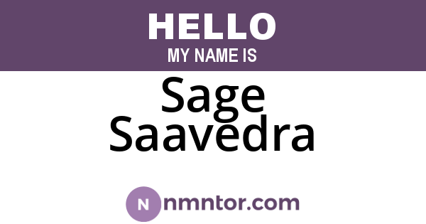 Sage Saavedra