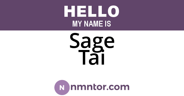 Sage Tai