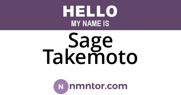 Sage Takemoto