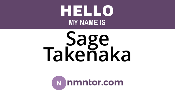 Sage Takenaka