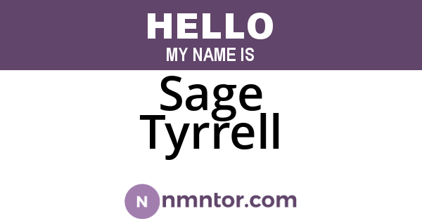 Sage Tyrrell