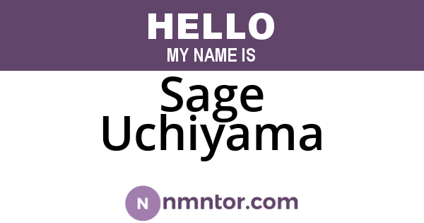 Sage Uchiyama