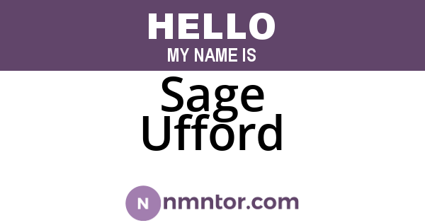 Sage Ufford
