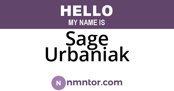 Sage Urbaniak