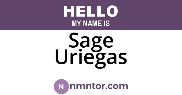 Sage Uriegas