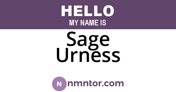 Sage Urness