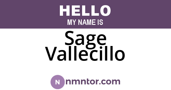 Sage Vallecillo