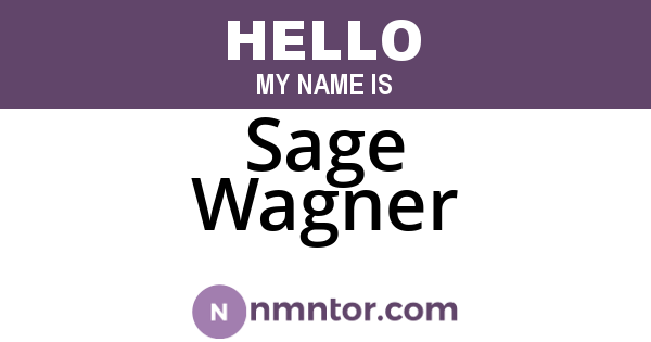 Sage Wagner