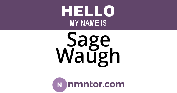 Sage Waugh