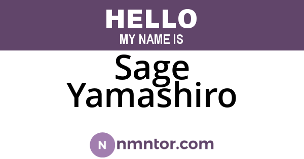 Sage Yamashiro