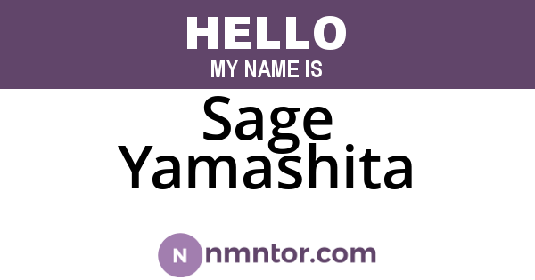 Sage Yamashita