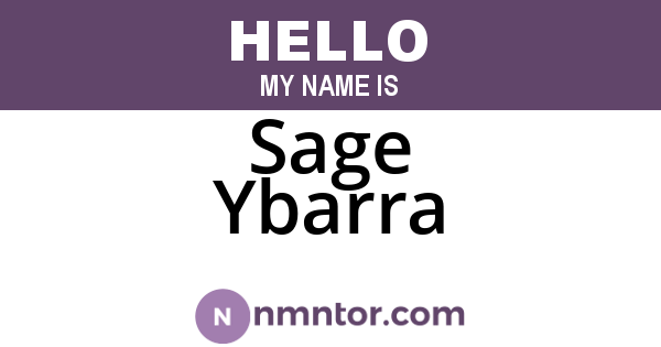 Sage Ybarra