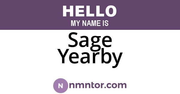 Sage Yearby
