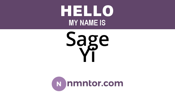 Sage Yi