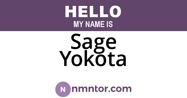 Sage Yokota