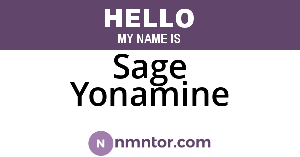 Sage Yonamine