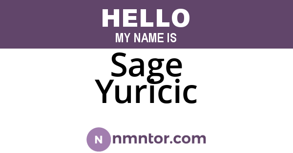 Sage Yuricic