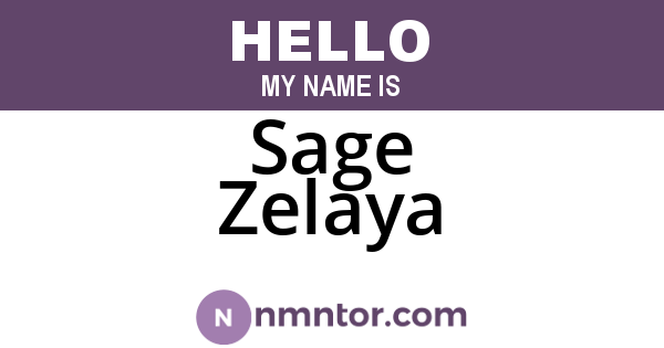 Sage Zelaya