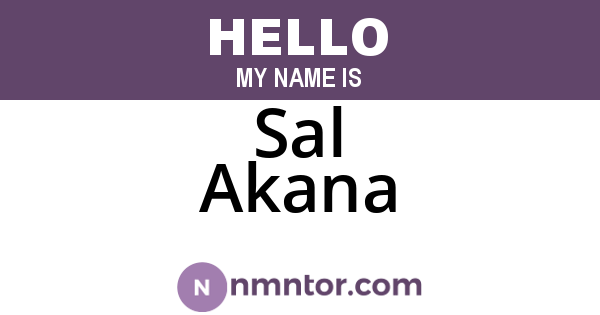 Sal Akana