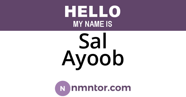 Sal Ayoob