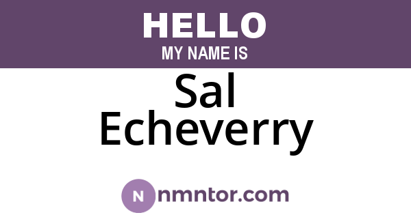 Sal Echeverry