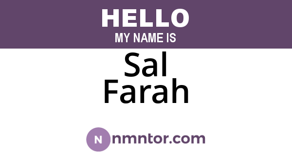 Sal Farah