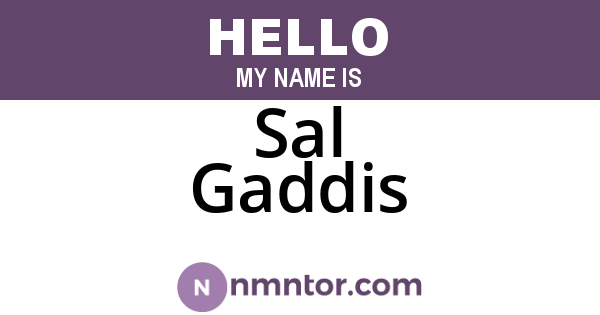 Sal Gaddis