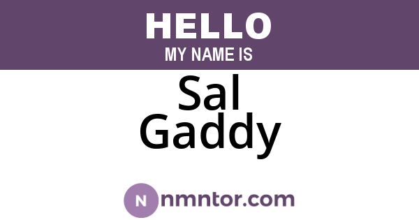 Sal Gaddy