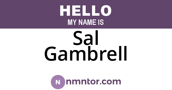 Sal Gambrell