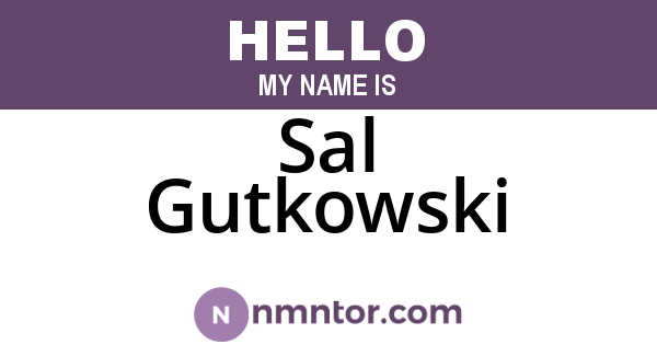 Sal Gutkowski
