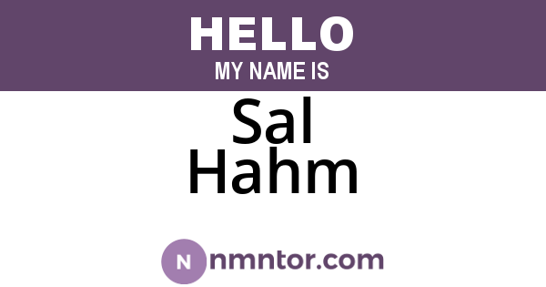 Sal Hahm