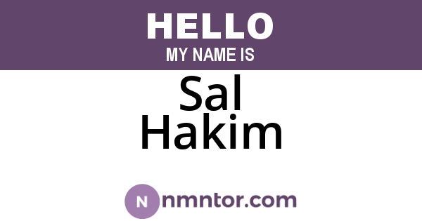 Sal Hakim