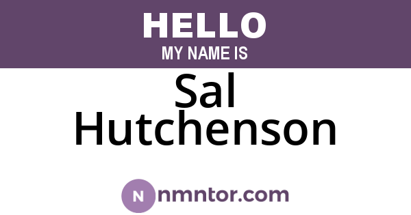 Sal Hutchenson