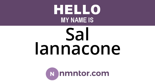 Sal Iannacone