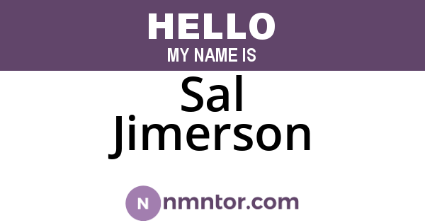 Sal Jimerson