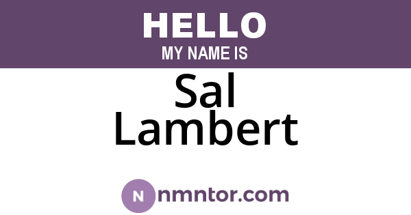 Sal Lambert