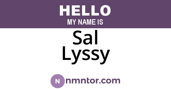 Sal Lyssy