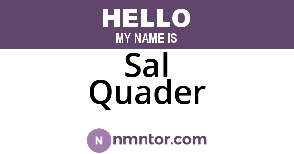 Sal Quader