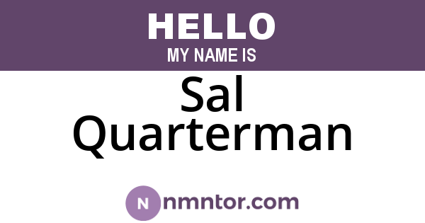 Sal Quarterman