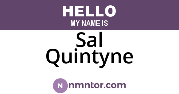 Sal Quintyne