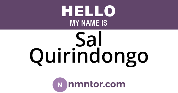 Sal Quirindongo