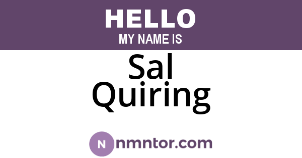 Sal Quiring